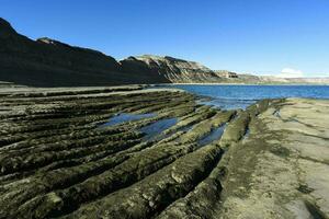 costiero paesaggio con scogliere nel penisola Valdes, mondo eredità luogo, patagonia argentina foto