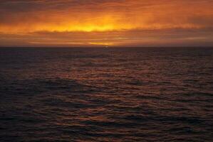 antartico tramonto paesaggio, Sud polo foto