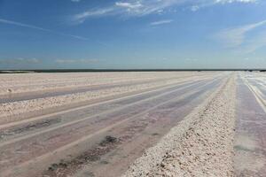 salato laguna preparato per estratto crudo sale, estrazione industria nel argentina foto