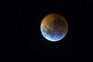 sangue Luna, eclisse visto da, la pampa, gennaio 21, 2019 argentina foto