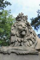 statua di Leone con corona. europeo statua di Leone. Praga. foto