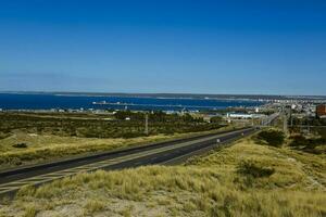 puerto madryn città, Ingresso portale per il penisola valdes naturale Riserva, mondo eredità luogo, patagonia, argentina. foto