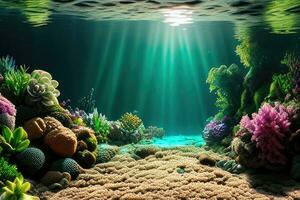 mare subacqueo colorato sfondo. generativo ai foto