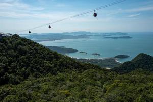 vista dalla cima dell'area dello sky cab di langkawiwi foto