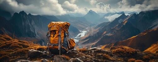 escursione nel il montagne foto