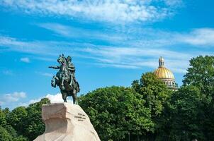 st. pietroburgo, Russia - agosto 16 , 2022 monumento bronzo cavaliere foto