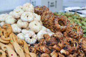 italiano pasticcini su un' mercato stalla foto