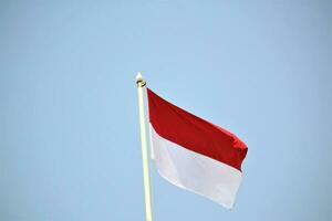 indonesiano bandiera rosso e bianca foto