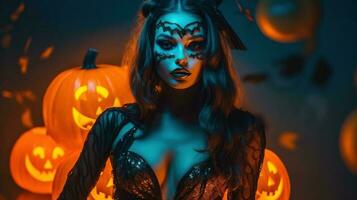 illustrazione di un' Halloween moda, ai generato foto