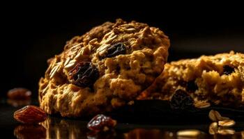 indulgente fatti in casa cioccolato patata fritta biscotto con croccante noccioline generato di ai foto