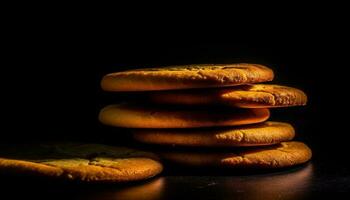 appena al forno fatti in casa cioccolato patata fritta biscotto indulgenza generato di ai foto