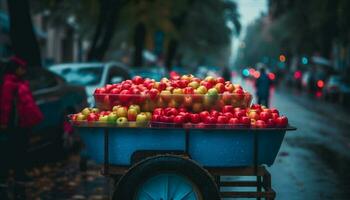 fresco biologico pomodori maturo per salutare mangiare generato di ai foto