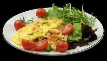 fresco insalata piatto salutare buongustaio vegetariano pasto generato di ai foto