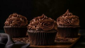 indulgente cioccolato patata fritta focaccina, Perfetto per celebrazioni generato di ai foto