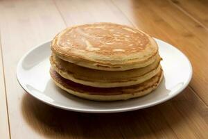 delizioso Pancakes appena fatto a casa foto