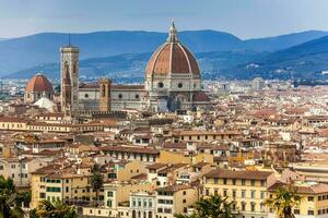 Visualizza di il bellissimo città di Firenze a partire dal michelangelo piazza foto