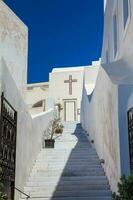 santo John il battezzatore Chiesa nel il città di fira nel il isola di santorini foto