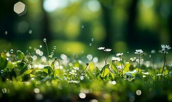 bellissimo sfocato verde natura sfondo. ai generato foto