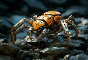 robot formica futuristico. ai generato foto