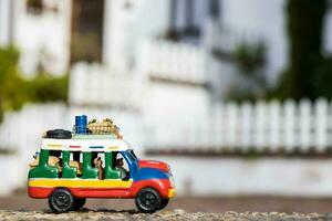 colorato tradizionale rurale autobus a partire dal Colombia chiamato chiva foto