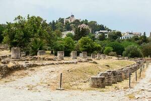rovine di il un' antico agorà nel Atene foto