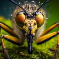zanzara a pioggia foresta ai generativo foto