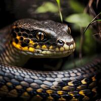serpente a pioggia foresta ai generativo foto