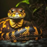 serpente a pioggia foresta ai generativo foto