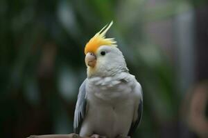 cockatiel uccello seduta. creare ai foto