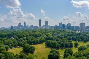 il Atlanta, Georgia orizzonte a partire dal Piemonte parco foto
