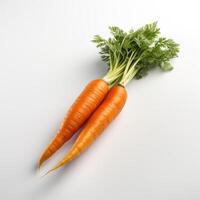 carota su bianca sfondo ai generativo foto