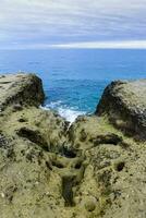 costiero paesaggio con scogliere nel penisola Valdes, mondo eredità luogo, patagonia argentina foto