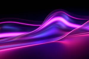 astratto futuristico sfondo con raggiante neon in movimento alto onda Linee sfondo, ai generativo foto