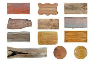 collezione di vario vuoto di legno su bianca sfondo. oggetto con ritaglio sentiero. foto