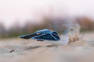 Varsavia, Polonia, aprile 2019 - lego star wars nave nel deserto foto