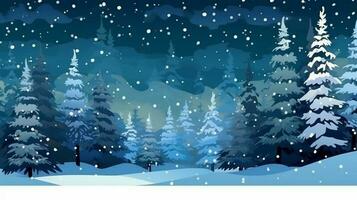 inverno, festivo, Natale sfondo. nel un' capriccioso Vintage ▾ illustrazione, un' allegro scena spiegato a casa su un' magico inverno notte, con i fiocchi di neve vorticoso nel il aria con ai generativo foto