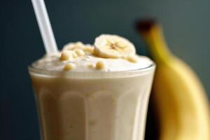 delizioso Banana frappè. ai generativo foto