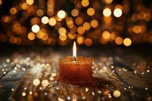ardente candele festeggiare nuovo anno vacanza. generativo ai foto