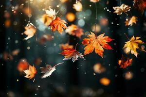 allegro autunno foglia stagione. generativo ai foto