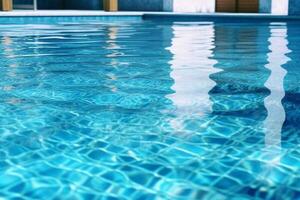 nuoto piscina increspato acqua dettaglio generativo ai foto