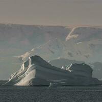 tempano galleggiante nel il antartico mare, vicino il antartico penisola. foto