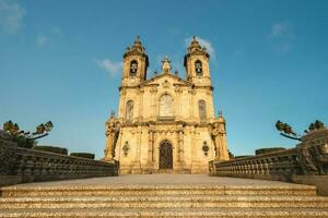 santuario di nostro signora di stessoro, bellissimo Chiesa su superiore di il collina. braga Portogallo. juli 7 2023. foto