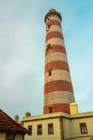 farol de aveiro. faro nel il costa di Aveiro, Portogallo. foto