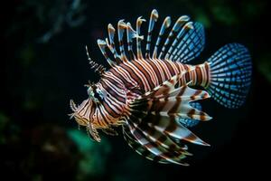 oceano pesce leone. creare ai foto