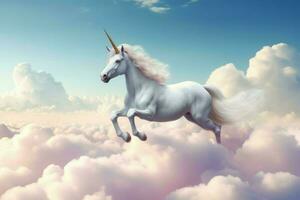 unicord nuvole volare. creare ai foto