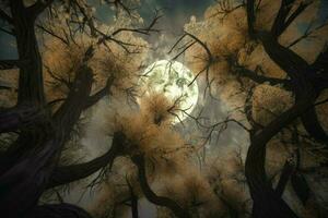 albero pieno Luna. creare ai foto