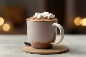 caldo cioccolato tazza. creare ai foto
