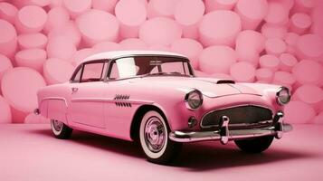 retrò classico rosa auto sfondo foto