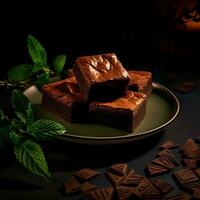 brownies ai generato foto