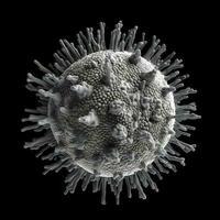 covid19 virus . elettrone microscopico Visualizza . creato di generativo ai . foto